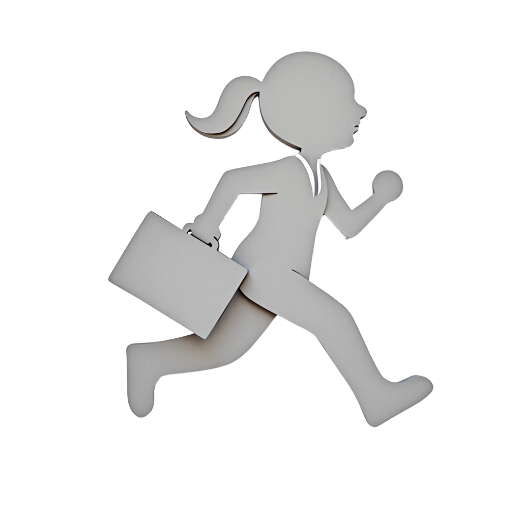 Businesswoman in a Hurry